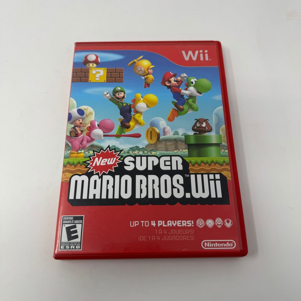 Nintendo Wii New Super Mario Bros Wii Red Case Preowned Complete CIB
